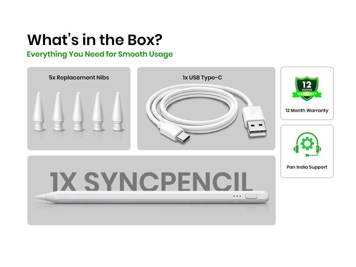 SyncPencil Stylus Pen for iPad